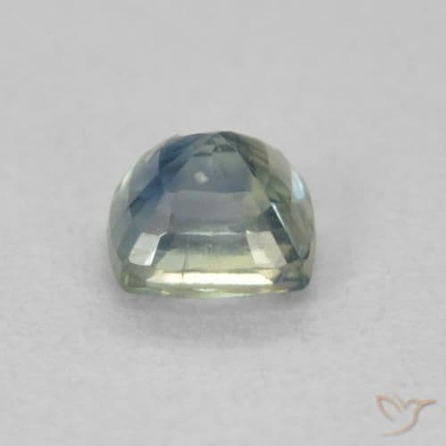0.66ct Natural Teal Sapphire, Cushion Cut, 4.5x4.4 mm