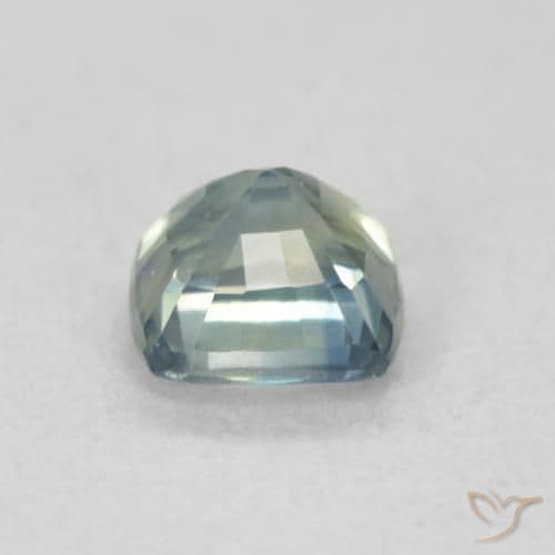 0.74ct Natural Teal Sapphire, Cushion Cut, 4.7x4.7 mm