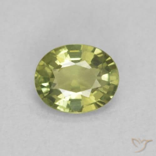 0.60ct Natural Sage Green Sapphire, Oval Cut, 5.2x4.3 mm