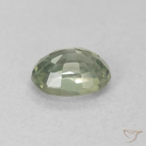 0.55ct Natural Warm Green Sapphire, Oval Cut, 5.2x4.1 mm