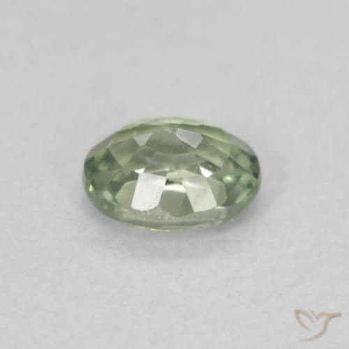 0.46ct Natural Pale Green Sapphire, Oval Cut, 4.8x4 mm