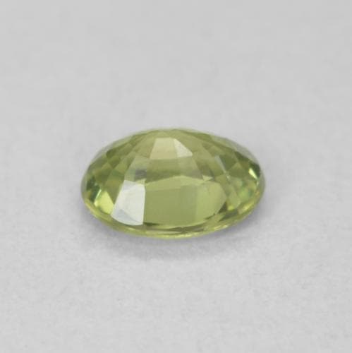 0.41ct Natural Yellow Green Sapphire, Oval Cut, 5x3.9 mm