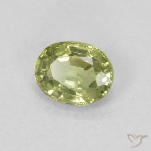 0.45ct Natural Light Green Sapphire, Oval Cut, 5x4 mm