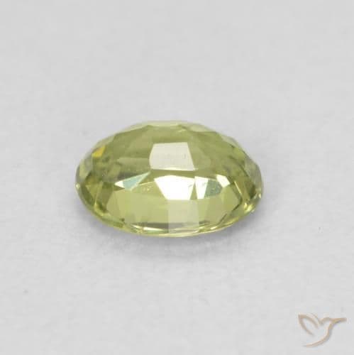 0.45ct Natural Light Green Sapphire, Oval Cut, 5x4 mm