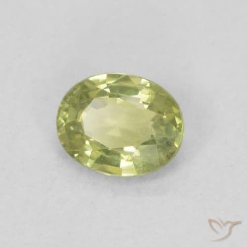 0.41ct Natural Warm Earthy Green Sapphire, Oval Cut, 5x4 mm