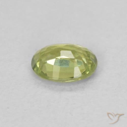 0.41ct Natural Warm Earthy Green Sapphire, Oval Cut, 5x4 mm