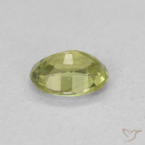 0.45ct Natural Olive Green Sapphire, Oval Cut, 5.1x4 mm