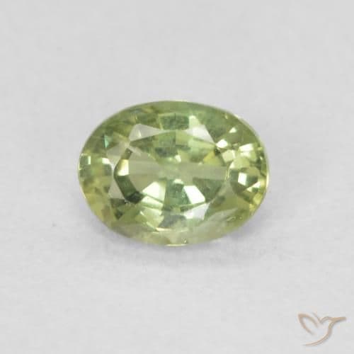 0.42ct Light Forest Green Sapphire, Oval Cut, 5.1x3.9 mm