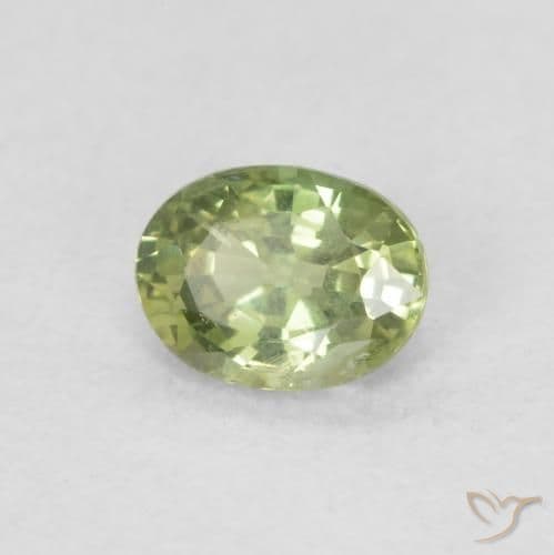 0.42ct Light Forest Green Sapphire, Oval Cut, 5.1x3.9 mm