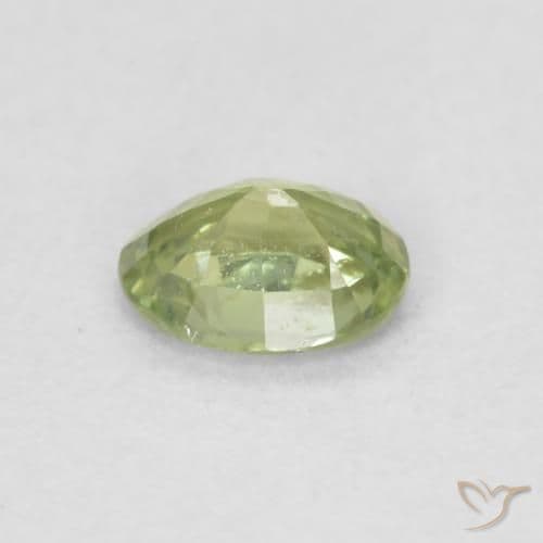 0.42ct Light Forest Green Sapphire, Oval Cut, 5.1x3.9 mm