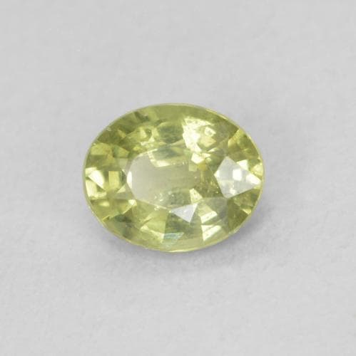 0.42ct Warm Earthy Green Sapphire, Oval Cut, 5.8x4 mm