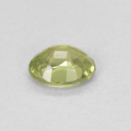 0.42ct Warm Earthy Green Sapphire, Oval Cut, 5.8x4 mm