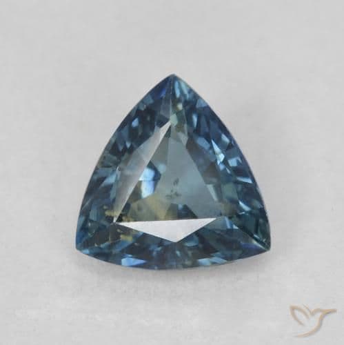 0.69ct Natural Teal Sapphire, Trillion, 5.6x5.3 mm