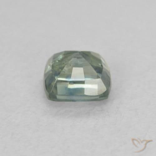 0.48ct Natural Teal Sapphire, Cushion Cut, 4.1x4.1 mm