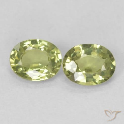 0.82ct Natural Green Sapphire, Oval Cut, 5.1x4 mm
