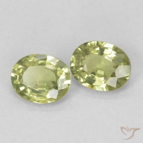 0.82ct Natural Green Sapphire, Oval Cut, 5.1x4 mm