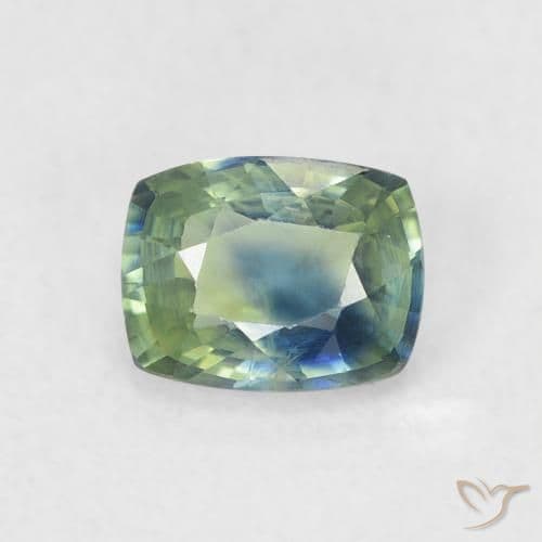 0.73ct Natural Teal Sapphire, Cushion Cut, 5.7x4.5 mm