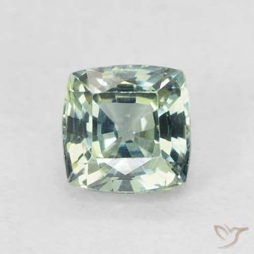 0.68ct Natural Teal Sapphire, Cushion Cut, 4.6x4.5 mm