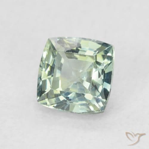 0.68ct Natural Teal Sapphire, Cushion Cut, 4.6x4.5 mm