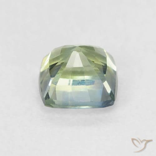 0.68ct Natural Teal Sapphire, Cushion Cut, 4.6x4.5 mm