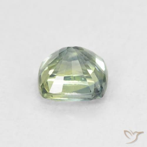 0.71ct Natural Teal Sapphire, Cushion Cut, 4.7x4.7 mm