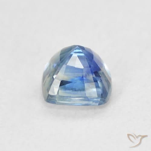 0.57ct Natural Light Blue Sapphire, Cushion Cut, 4.1x4.1 mm