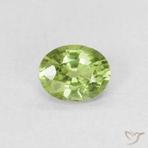 0.40ct Natural Light Green Sapphire, Oval Cut, 4.8x3.8 mm