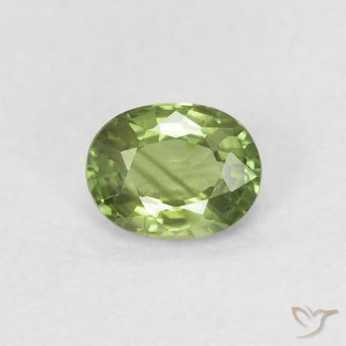 0.44ct Light Forest Green Sapphire, Oval Cut, 5x3.9 mm