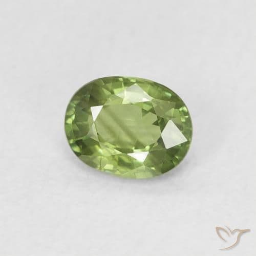 0.44ct Light Forest Green Sapphire, Oval Cut, 5x3.9 mm
