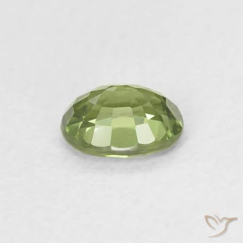 0.44ct Light Forest Green Sapphire, Oval Cut, 5x3.9 mm