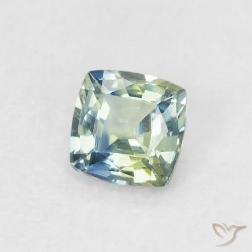 0.43ct Natural Teal Sapphire, Cushion Cut, 4.2x4.2 mm