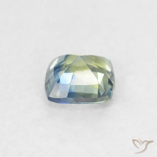 0.43ct Natural Teal Sapphire, Cushion Cut, 4.2x4.2 mm