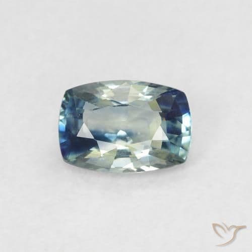 0.62ct Natural Teal Sapphire, Cushion Cut, 5.9x4.2 mm