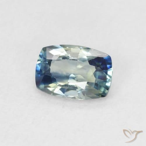 0.62ct Natural Teal Sapphire, Cushion Cut, 5.9x4.2 mm