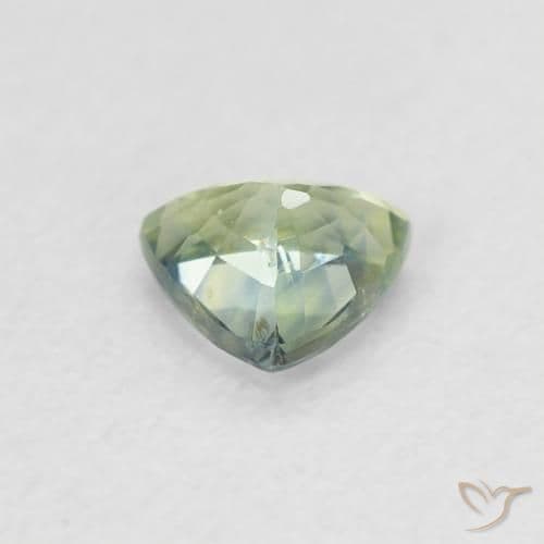 0.50ct Medium Light Green Sapphire, Trillion, 5x4.8 mm