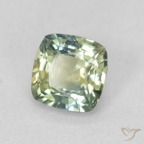 0.77ct Natural Blue-Green Sapphire, Cushion Cut, 5.1x5 mm