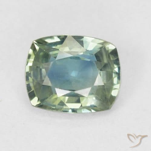 0.79ct Natural Teal Sapphire, Cushion Cut, 6x4.9 mm