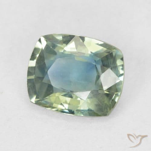 0.79ct Natural Teal Sapphire, Cushion Cut, 6x4.9 mm