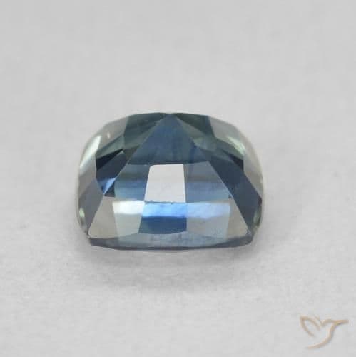 0.87ct Natural Teal Sapphire, Cushion Cut, 5.1x5 mm