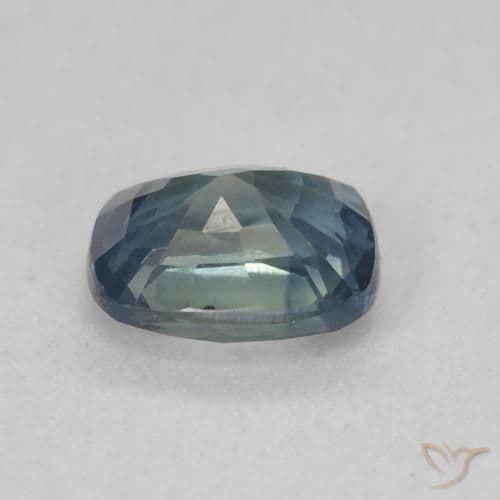 0.73ct Natural Teal Sapphire, Cushion Cut, 5.6x4.4 mm