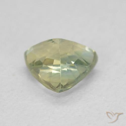 0.74ct Natural Warm Green Sapphire, Trillion, 5.7x5.4 mm