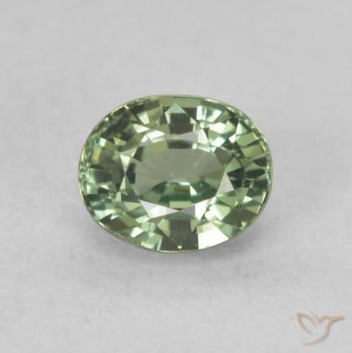 0.73ct Light Forest Green Sapphire, Oval Cut, 5.2x4.2 mm