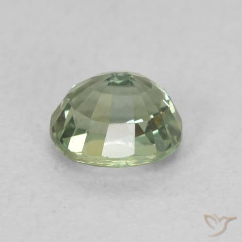 0.73ct Light Forest Green Sapphire, Oval Cut, 5.2x4.2 mm