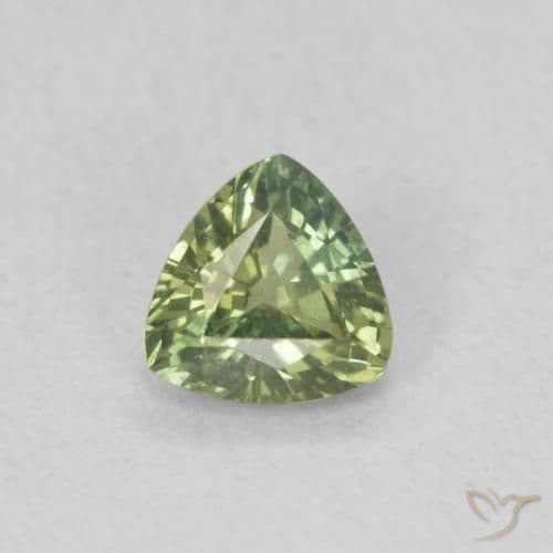 0.36ct Natural Deep Green Sapphire, Trillion, 4.4x4.2 mm
