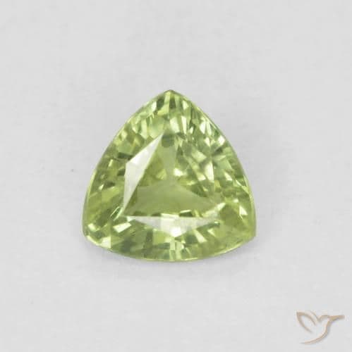 0.40ct Light Lively Green Sapphire, Trillion, 4.6x4.6 mm