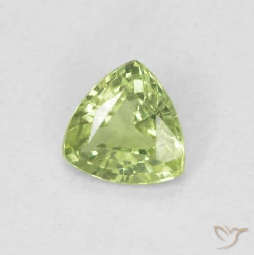 0.40ct Light Lively Green Sapphire, Trillion, 4.6x4.6 mm