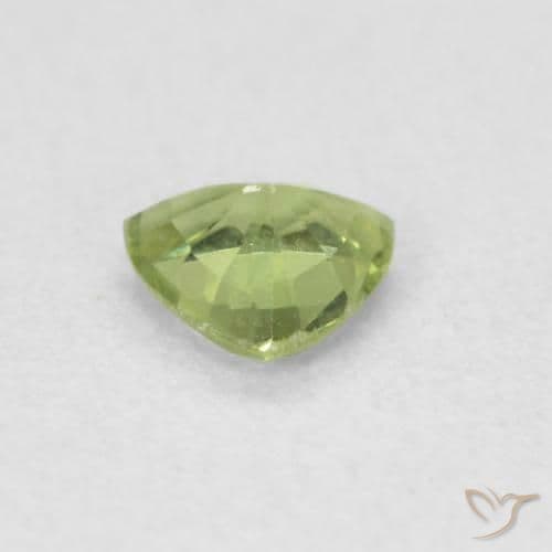 0.40ct Light Lively Green Sapphire, Trillion, 4.6x4.6 mm