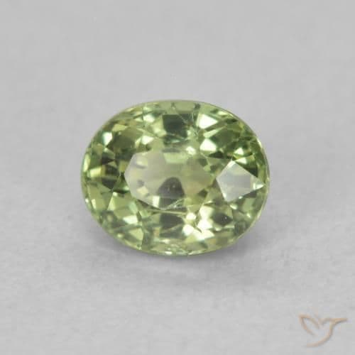 0.66ct Natural Medium Green Sapphire, Oval Cut, 5.1x4.1 mm