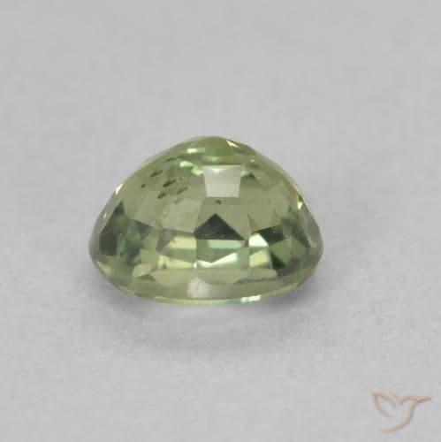 0.66ct Natural Medium Green Sapphire, Oval Cut, 5.1x4.1 mm