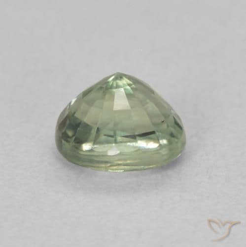 0.68ct Natural Medium Green Sapphire, Oval Cut, 5.1x4.2 mm